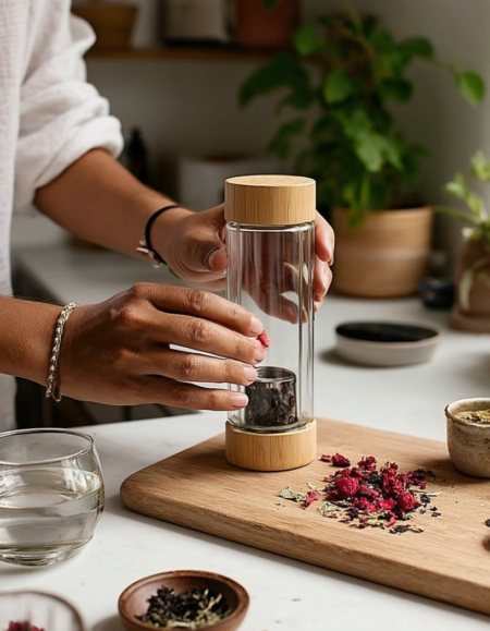 בקבוק חליטות צמחים